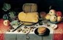 Still Life with Fruit, Nuts and Cheese